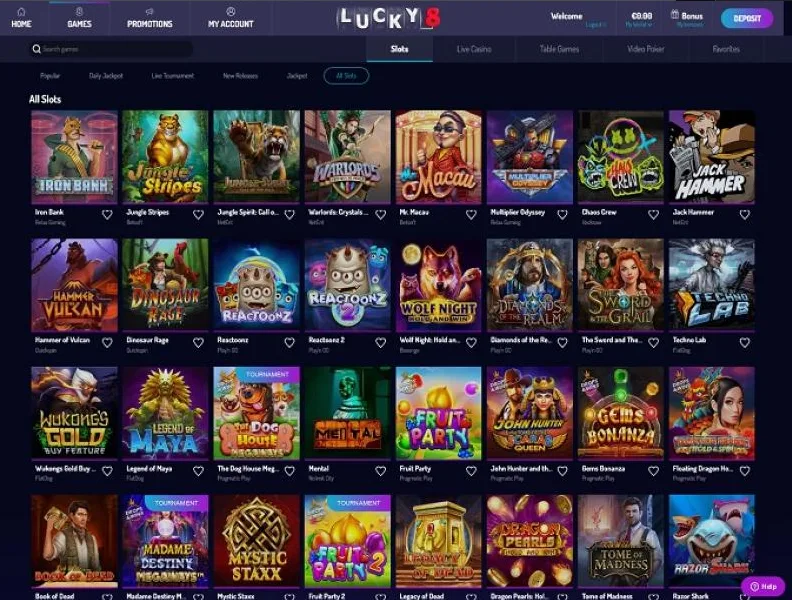 Lucky8 Casino plateforme