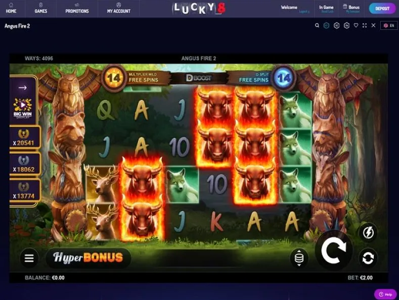 Lucky8 Casino jeux